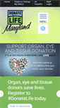 Mobile Screenshot of donatelifemaryland.org